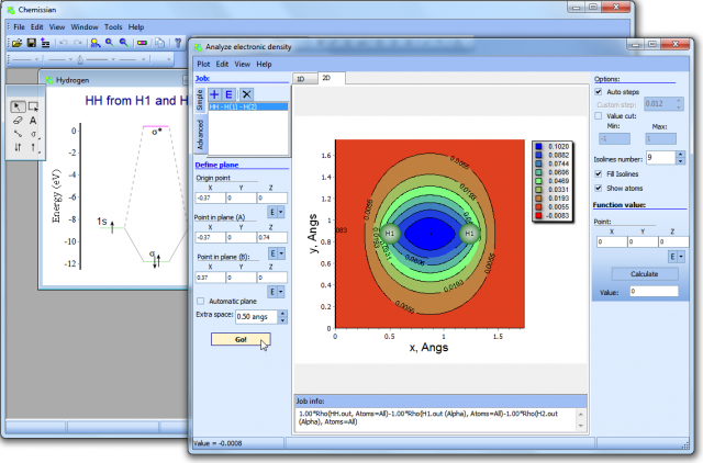 Building electronic difference density map for hydrogen molecule Building electronic difference density map for hydrogen molecule
