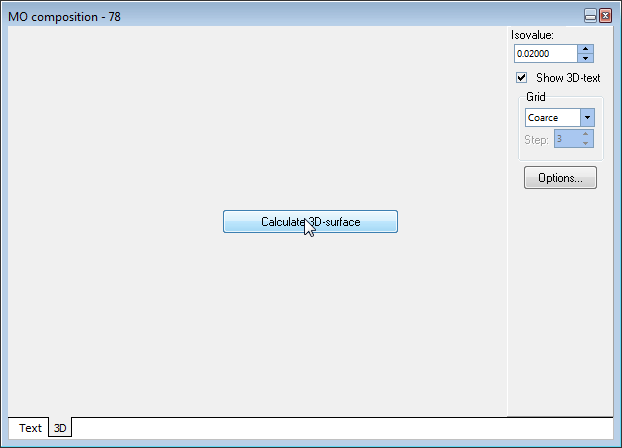 Button to calculate 3D surface