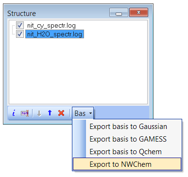 Export basis set to Gaussian, GAMESS, NWChem or Q-Chem format